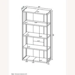 Other Bookcase In Whitewashed Grey With 4 Open Shelves