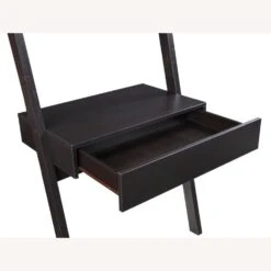 Other Ladder Bookcase W/ Desk In Cappuccino Wood