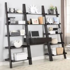 Other Ladder Bookcase W/ Desk In Cappuccino Wood -Othe Furniture Store 1500 1500 frame 0 964
