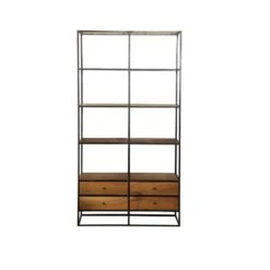 Other Etagere Bookcase In Natural Acacia Wood Finish